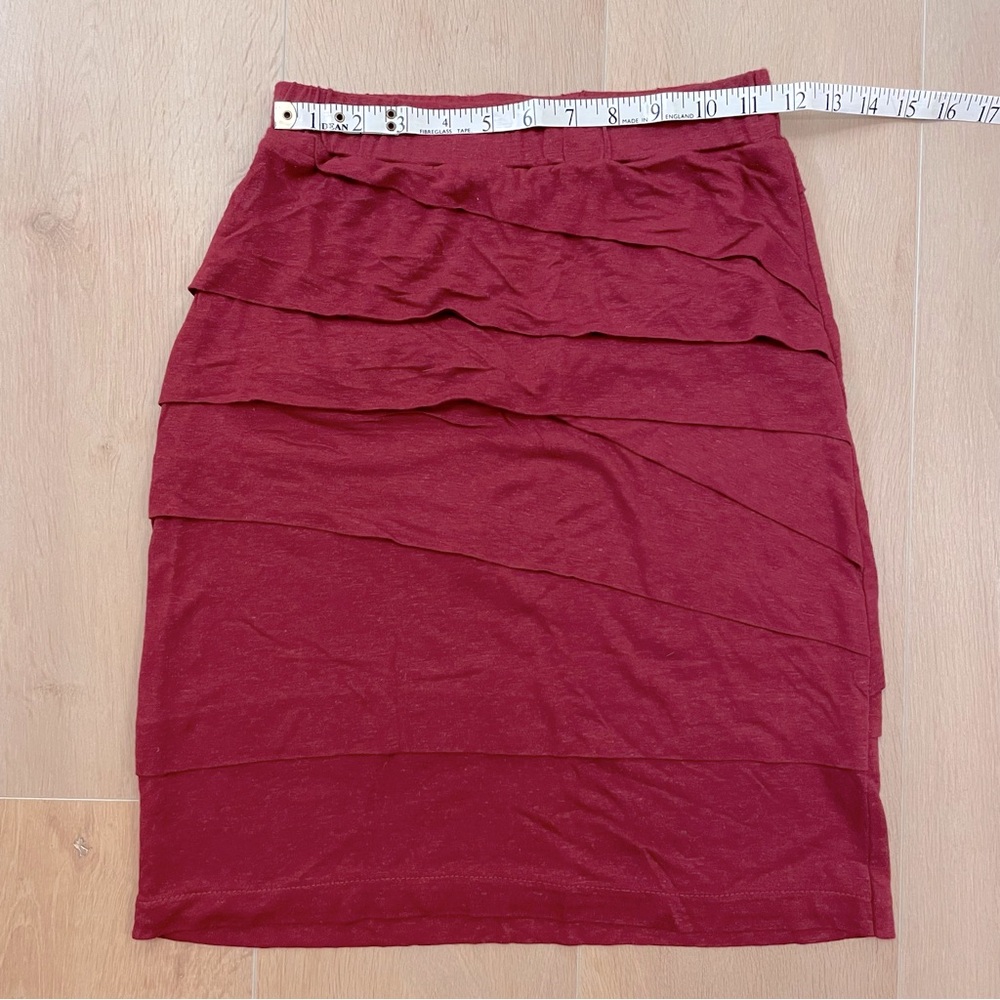 URBAN OUTFITTERS BORDEAUX LOS ANGELES Elegant Burgundy Layered Skirt